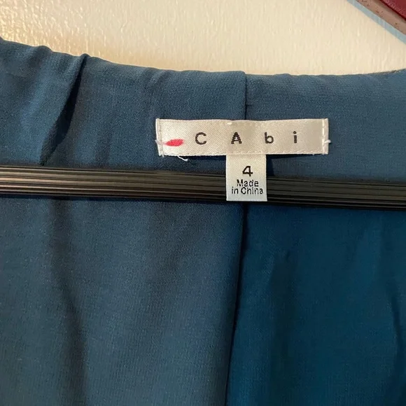 Cabi Plaid Court Cape Jacket Gray Plaid Style 916 Size 4 Business Single Button - Picture 4 of 8